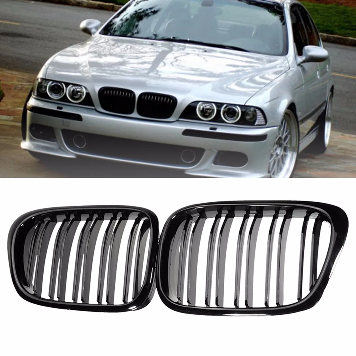 For BMW E39 5Series 525i 528i 530i 1995-2004 Pair Gloss/Chrome Black Car Front Kidney Grilles Grille Racing Grills
For BMW E39 5Series 525i 528i 530i 1995-2004 Pair Gloss/Chrome Black Car Front Kidney Grilles Grille Racing Grills