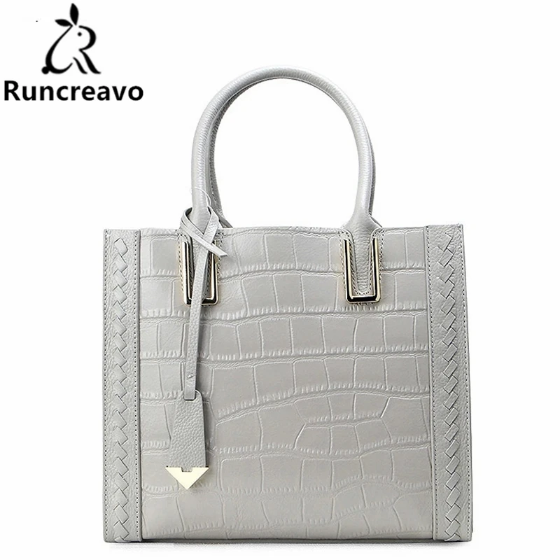 Runcreavo Genuine Leather Bag Handbags Women Luxury Designer Alligator real leather bag ladies Women Messenger Bag Shoulder Bags
Runcreavo Genuine Leather Bag Handbags Women Luxury Designer Alligator real leather bag ladies Women Messenger Bag Shoulder Bags