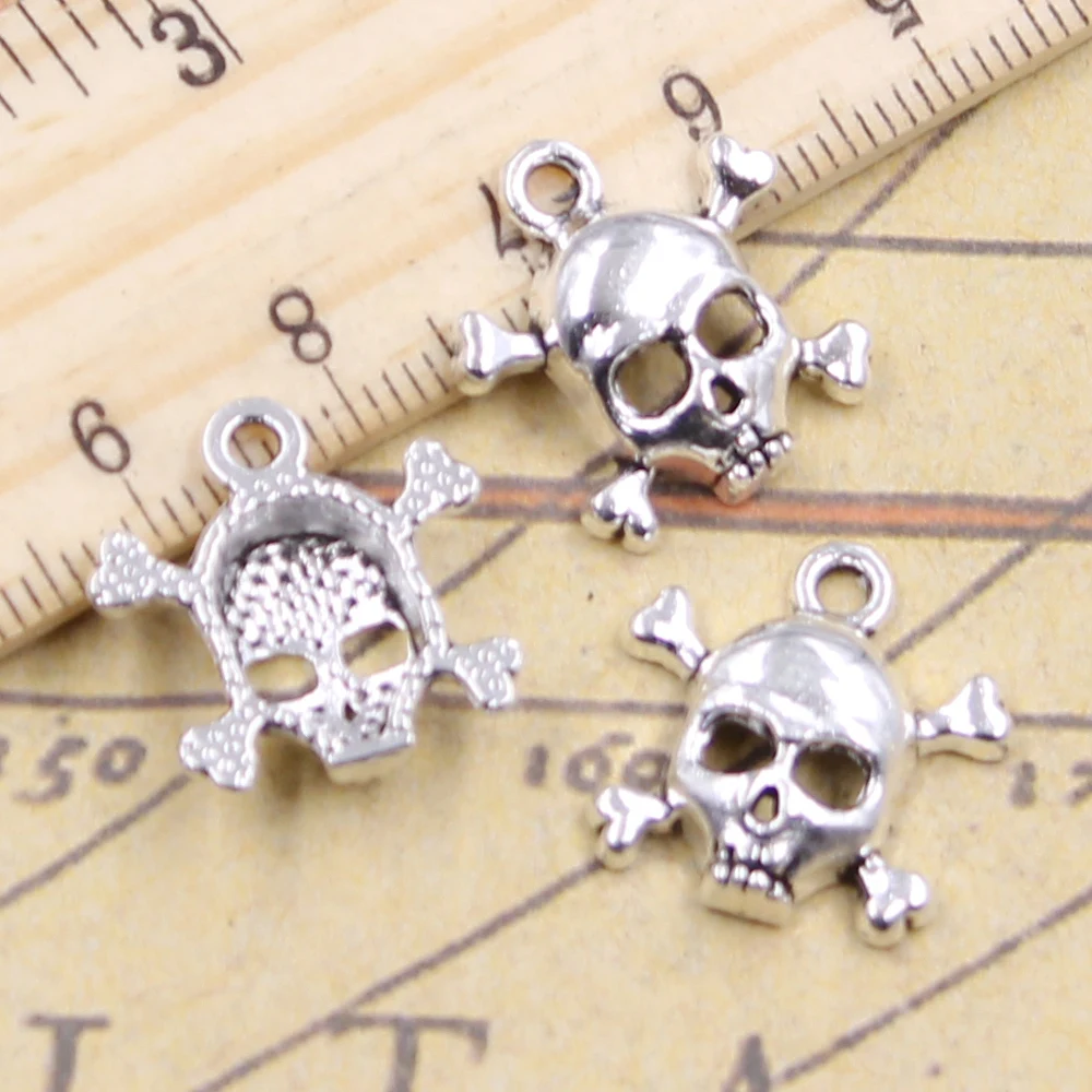 10pcs Charms skull skeleton head dangerous 18x17mm Tibetan Silver Plated Pendants Antique Jewelry Making DIY Handmade Craft
10pcs Charms skull skeleton head dangerous 18x17mm Tibetan Silver Plated Pendants Antique Jewelry Making DIY Handmade Craft