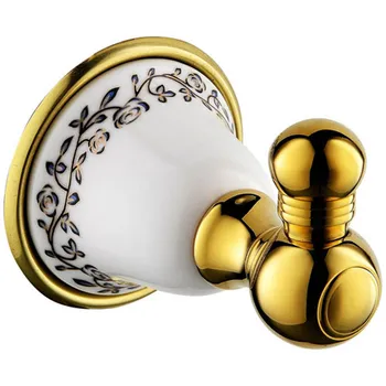 Modern Bathroom Shower Towel Robe Hooks Brass Ceramic Nickel Brush Golden Color Wall Mounted Toilet Furnitures GJKE5302A
Modern Bathroom Shower Towel Robe Hooks Brass Ceramic Nickel Brush Golden Color Wall Mounted Toilet Furnitures GJKE5302A