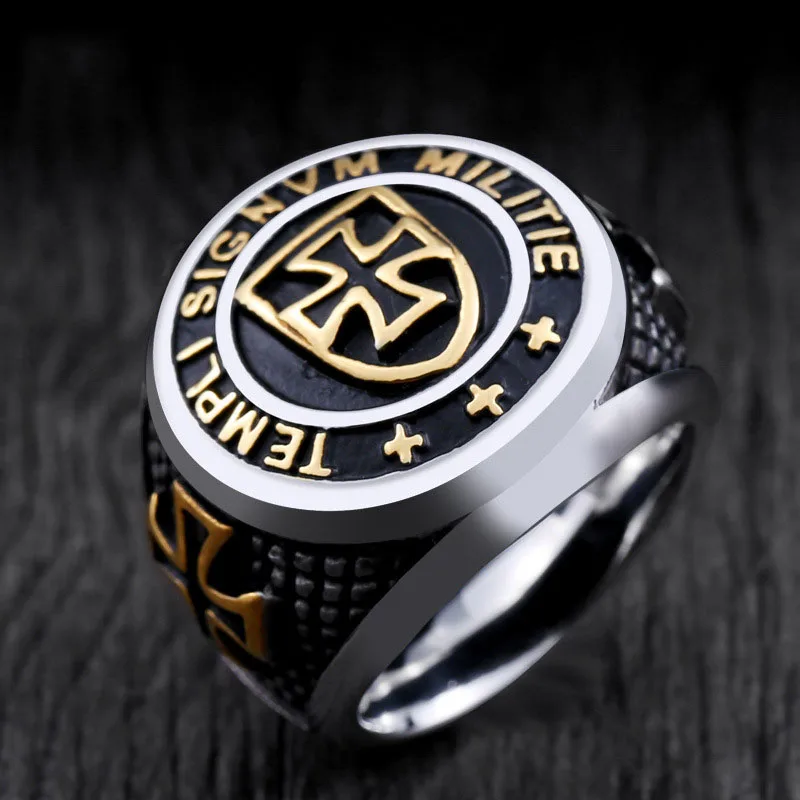Knights Templar Ring Signum Militie Templi Rings Crusader Mens Silver Gold Titanium Steel SP117
Knights Templar Ring Signum Militie Templi Rings Crusader Mens Silver Gold Titanium Steel SP117