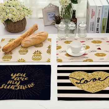 1Pcs Bronzing Pattern Kitchen Placemat Dining Table Mat Drink Coaster Cotton Linen Pads Bowl Cup Mats 42*32cm Home Decor MG0033
1Pcs Bronzing Pattern Kitchen Placemat Dining Table Mat Drink Coaster Cotton Linen Pads Bowl Cup Mats 42*32cm Home Decor MG0033