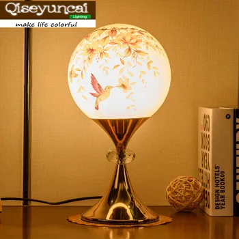 Qiseyuncai 2018 new European LED lamp garden warm romantic decoration hand-painted pattern bedroom bedside cabinet lighting
Qiseyuncai 2018 new European LED lamp garden warm romantic decoration hand-painted pattern bedroom bedside cabinet lighting