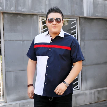Plus plus 8XL 6XL 5XL 4XL Summer Men's Striped Shirts Short Sleeve Shirts Men Brand Clothing Male Shirts Social Loose Fit Cotton
Plus plus 8XL 6XL 5XL 4XL Summer Men's Striped Shirts Short Sleeve Shirts Men Brand Clothing Male Shirts Social Loose Fit Cotton