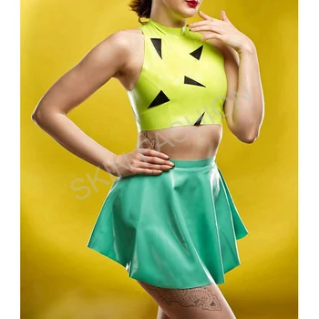 Free shipping !! New fashion women latex tops+skirt
Free shipping !! New fashion women latex tops+skirt