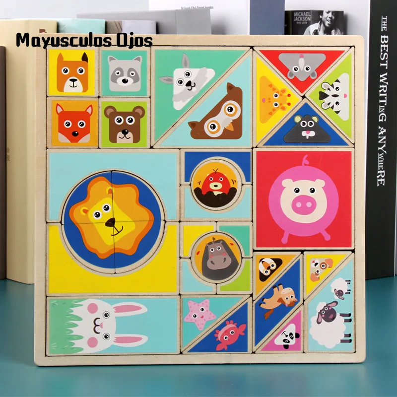 1Set Wooden Chunks Three-dimensional Animal Puzzles Young Children Early Education 1-2 Years Old Children's Educational Toys
1Set Wooden Chunks Three-dimensional Animal Puzzles Young Children Early Education 1-2 Years Old Children's Educational Toys