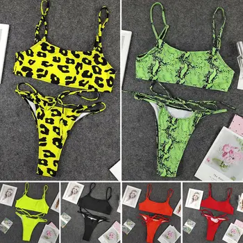 Women Sexy Bikini Set Push Up Padded Bra Swimsuit Ladies Leopard Swimwear Bandage Bathing Suit Beachwear 2019 Bikini
Women Sexy Bikini Set Push Up Padded Bra Swimsuit Ladies Leopard Swimwear Bandage Bathing Suit Beachwear 2019 Bikini