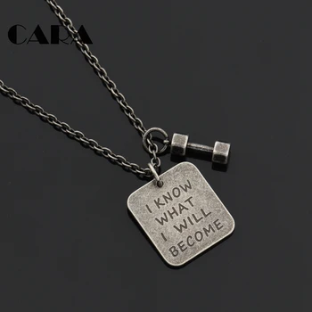 2019 New mens Gym fitness necklace Vintage silver color Stainless steel Dumbell & Patience tag pendant necklace jewelry CAGF0396
2019 New mens Gym fitness necklace Vintage silver color Stainless steel Dumbell & Patience tag pendant necklace jewelry CAGF0396