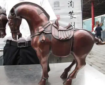 Chinese Zodiac Animal Red Bronze Copper Lucky Auspicious Tang Horse Statue Pair
Chinese Zodiac Animal Red Bronze Copper Lucky Auspicious Tang Horse Statue Pair