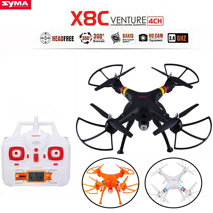 

SYMA X8C 2.4G 4CH 6-Axis Gyro RC Quadcopter RTF Drone with 2.0MP HD Camera Headless Mode and 3D Eversion quadrocopter