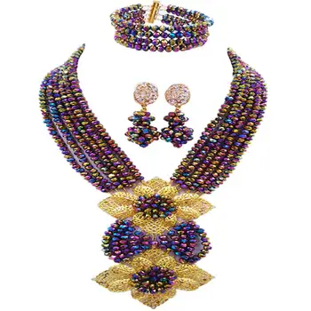 Gorgeous Multicolor Plated Nigeria Women Crystal Beads Necklace Sets for Party and Evening 6C-HL-20
Gorgeous Multicolor Plated Nigeria Women Crystal Beads Necklace Sets for Party and Evening 6C-HL-20