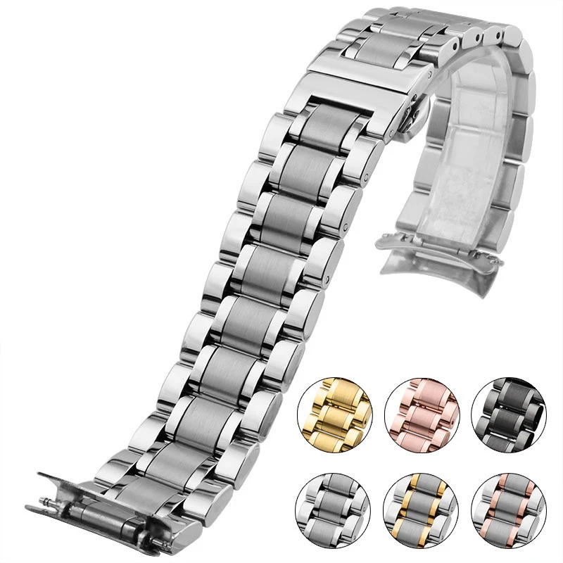 Stainless steel watch band Solid steel belt bracelets Arc mouth strap 14 16 18 20 22 24mm Men and women Free tools and postage
Stainless steel watch band Solid steel belt bracelets Arc mouth strap 14 16 18 20 22 24mm Men and women Free tools and postage