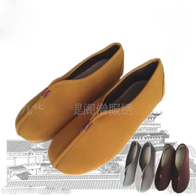 Unisex 3 colors yellow brown gray unisex Spring Autumn buddhism Monks shoes Buddhist lay meditation abbot nun Fabric shoes
Unisex 3 colors yellow brown gray unisex Spring Autumn buddhism Monks shoes Buddhist lay meditation abbot nun Fabric shoes