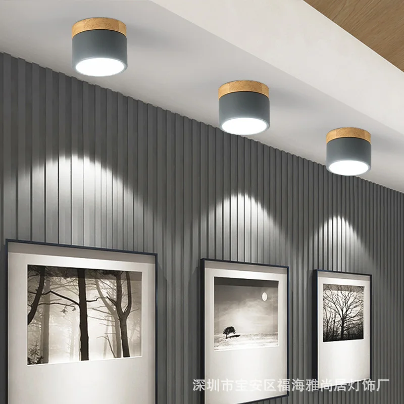 Modern Nordic Macaron LED down light 5W living room bedroom aisle corridor hotel ceiling lamp wood round spotlight
Modern Nordic Macaron LED down light 5W living room bedroom aisle corridor hotel ceiling lamp wood round spotlight