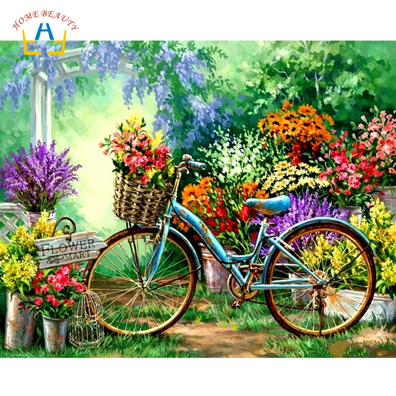 draw picture by numbers flowers bicycle canvas paintings decoration living room wall art posters diy hand painted prints PH9403 
draw picture by numbers flowers bicycle canvas paintings decoration living room wall art posters diy hand painted prints PH9403