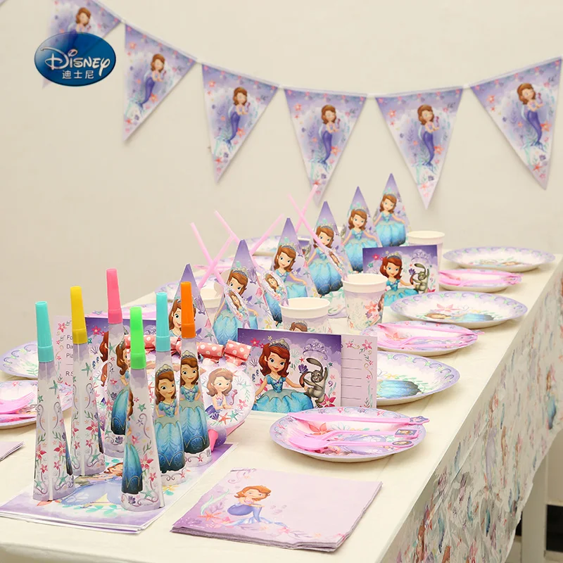 Suitable for 6 people High-quality Sofia Princess Tableware Set total 95 pcs Children Birthday Party Supplies Decorations
Suitable for 6 people High-quality Sofia Princess Tableware Set total 95 pcs Children Birthday Party Supplies Decorations