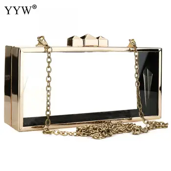 New Acrylic Transparent Women Clutch Bag Box Shoulder Bags Hard Day Clutches Gold Edge Bags Wedding Party Evening Purse 2019 Hot
New Acrylic Transparent Women Clutch Bag Box Shoulder Bags Hard Day Clutches Gold Edge Bags Wedding Party Evening Purse 2019 Hot