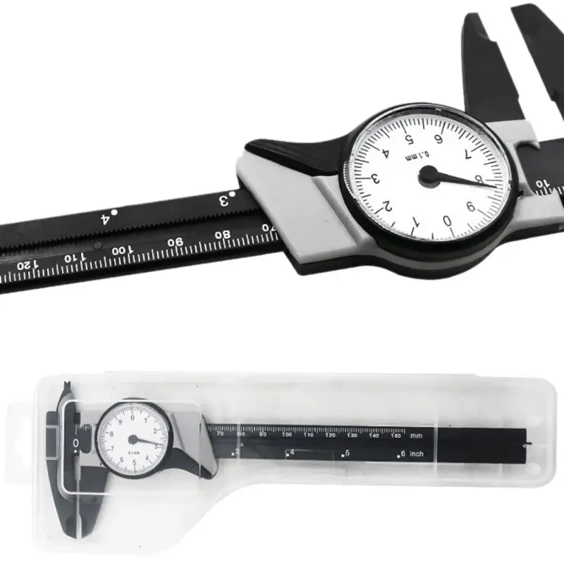 

Caliper 0-150mm / 0.1 MM Shockproof Plastic Vernier Caliper Metric Micrometer Gauge Measuring Tool For Woodworking Or Others