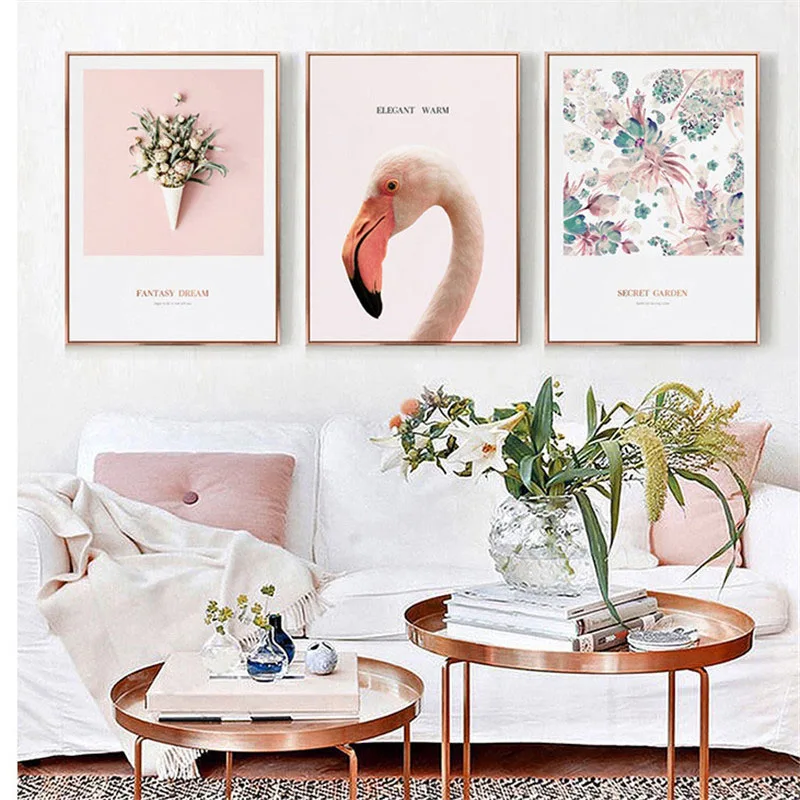 HAOCHU Nordic Modern Small Fresh Decorative Painting Pink Flower Flamingos Creative Living Room Bedroom Canvas Art Print Poster
HAOCHU Nordic Modern Small Fresh Decorative Painting Pink Flower Flamingos Creative Living Room Bedroom Canvas Art Print Poster