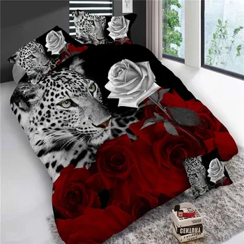 King Size Luxury 3D Rose Bedding Set queen size Red Color Bedclothes Comforter bed Sets Wedding Tiger / Dolphin / Panda textile
King Size Luxury 3D Rose Bedding Set queen size Red Color Bedclothes Comforter bed Sets Wedding Tiger / Dolphin / Panda textile