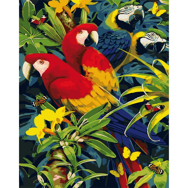 Painting By Numbers DIY Dropshipping 40x50 50x65cm Four beautiful parrots Animal Canvas Wedding Decoration Art picture Gift
Painting By Numbers DIY Dropshipping 40x50 50x65cm Four beautiful parrots Animal Canvas Wedding Decoration Art picture Gift