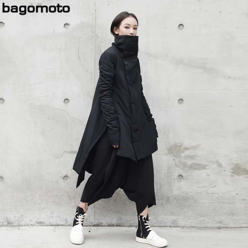 2019 women autumn winter jacket Coat Stand collar Irregular Long Cotton parka women Black winter Warm Jacket Female Overcoat
2019 women autumn winter jacket Coat Stand collar Irregular Long Cotton parka women Black winter Warm Jacket Female Overcoat