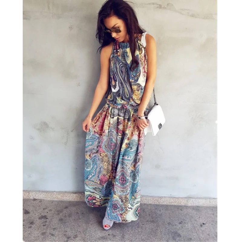 Printed Beach Bohemian Maxi Dresses for Women Long Casual Summer Beach Dresses Sleeveless Long Vestidos
Printed Beach Bohemian Maxi Dresses for Women Long Casual Summer Beach Dresses Sleeveless Long Vestidos