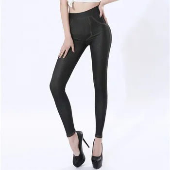New Hot Large Size 5XL Women Elasticity Leggings High Waist Imitation Jeans Female Sexy Pant Black and Blue Plus Denim Leggings
New Hot Large Size 5XL Women Elasticity Leggings High Waist Imitation Jeans Female Sexy Pant Black and Blue Plus Denim Leggings