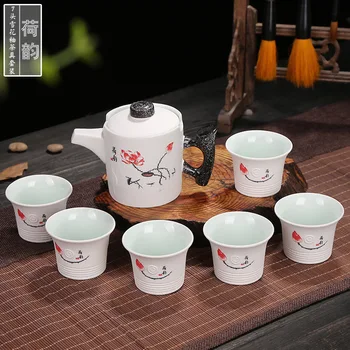 Snowflakes glaze ceramic teapot gift kung fu tea set a complete set of special offer wholesale much money to spend
Snowflakes glaze ceramic teapot gift kung fu tea set a complete set of special offer wholesale much money to spend