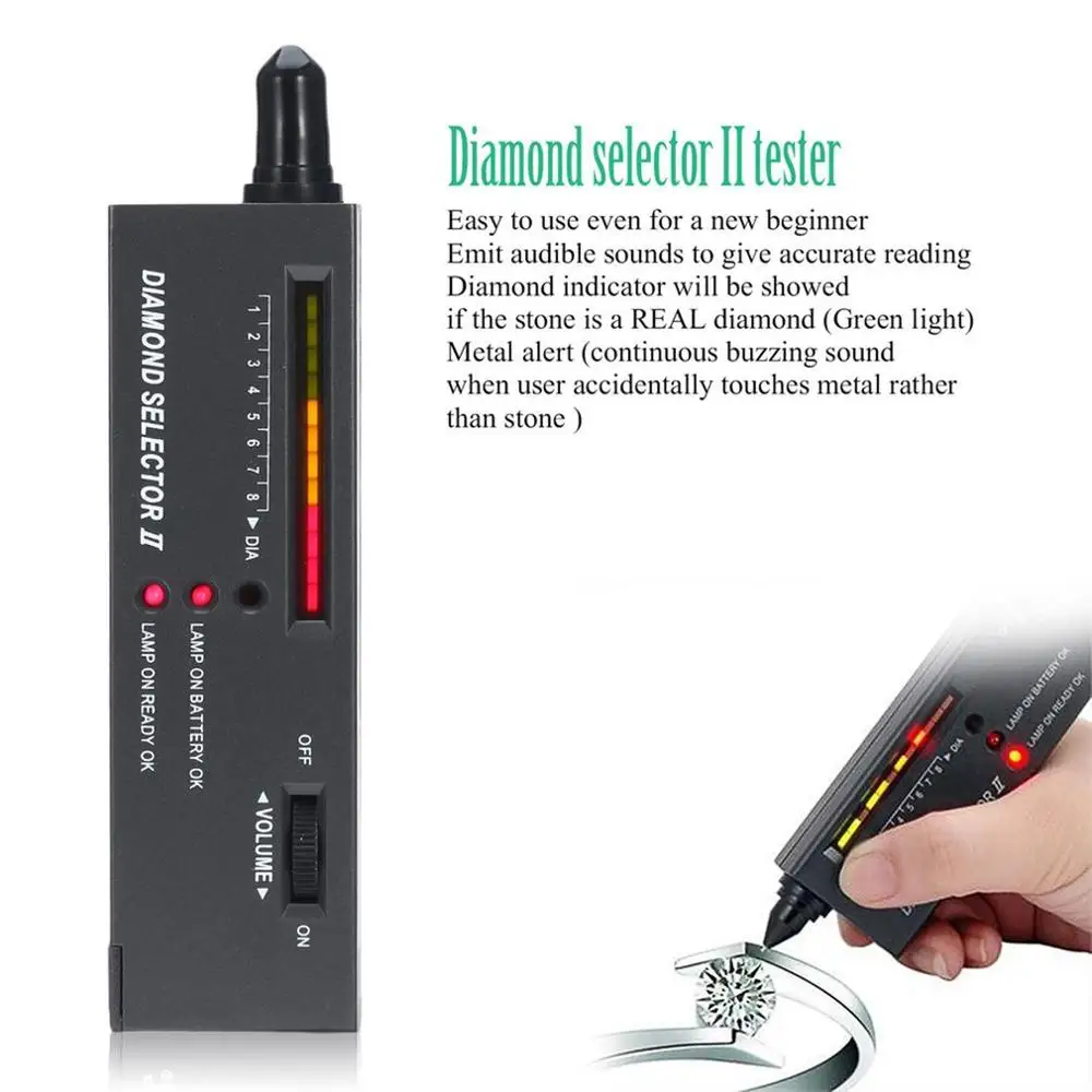 Gemstone Selector II Practical Diamond Selector Diamond Tester Gems LED Indicator Jewel Jewelry Tool Testing Tools
Gemstone Selector II Practical Diamond Selector Diamond Tester Gems LED Indicator Jewel Jewelry Tool Testing Tools