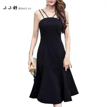 2018 Summer Black Spaghetti Strapless Dress Sexy Party Vintage Bandage Office Ladies A-line Sundress Mid-calf Dresses Women
2018 Summer Black Spaghetti Strapless Dress Sexy Party Vintage Bandage Office Ladies A-line Sundress Mid-calf Dresses Women