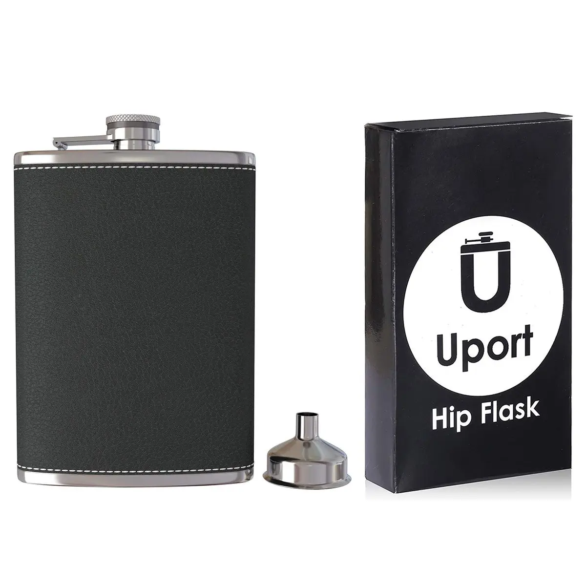 Pocket Hip Flask 8 Oz with Funnel Stainless Steel with Black Leather Wrapped Cover and Leak Proof - Fits any Suit for Discrete
Pocket Hip Flask 8 Oz with Funnel Stainless Steel with Black Leather Wrapped Cover and Leak Proof - Fits any Suit for Discrete