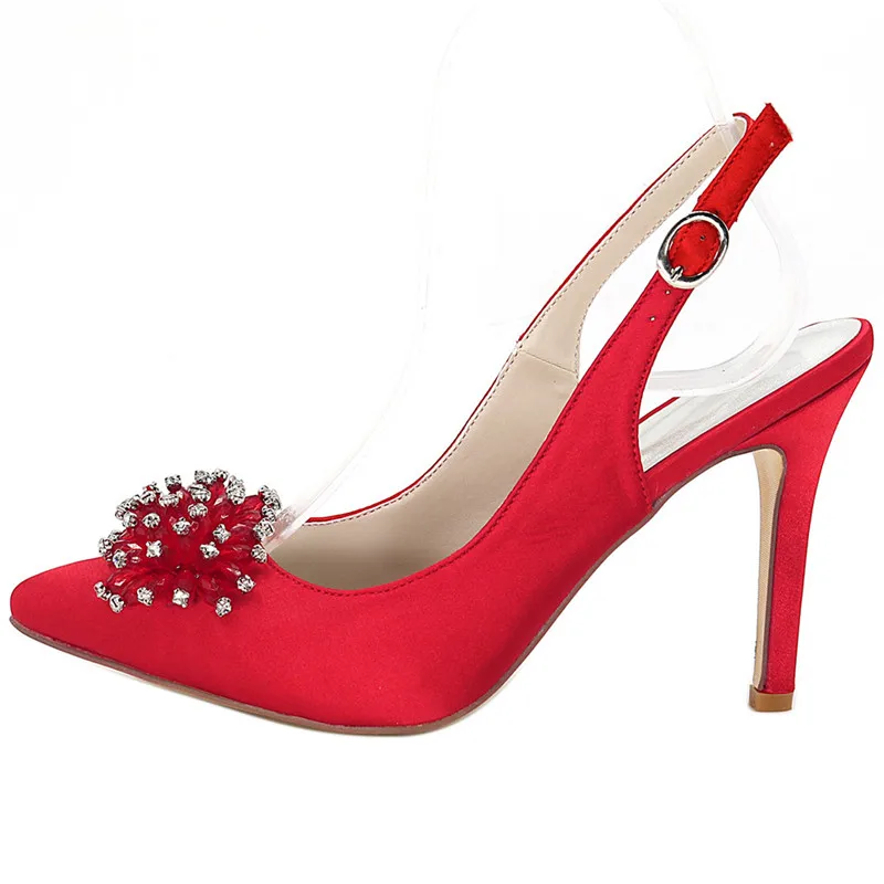 LOSLANDIFEN Women Crystal Flower Wedding Shoes 9.5CM High Heels Satin Buckle Pointed Toe Bridal Shoes Slingbacks Pumps
LOSLANDIFEN Women Crystal Flower Wedding Shoes 9.5CM High Heels Satin Buckle Pointed Toe Bridal Shoes Slingbacks Pumps