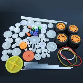 78Pcs Plastic Gear Motor Gearbox Toy Robot Model Craft DIY Accessories Four Wheel Drive Car Children Scientific Experiment
78Pcs Plastic Gear Motor Gearbox Toy Robot Model Craft DIY Accessories Four Wheel Drive Car Children Scientific Experiment