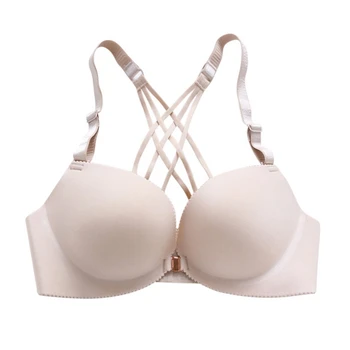 Sexy Women Deep V Bras Front Closure Wire Free Brassiere Seamless Push Up Padded Bra
Sexy Women Deep V Bras Front Closure Wire Free Brassiere Seamless Push Up Padded Bra