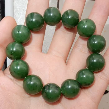 100% Natural Jasper Bracelet BIG Top Grade Green Gemstone Nephrite Beads Bangle Bracelet Canada Jade 16mm
100% Natural Jasper Bracelet BIG Top Grade Green Gemstone Nephrite Beads Bangle Bracelet Canada Jade 16mm