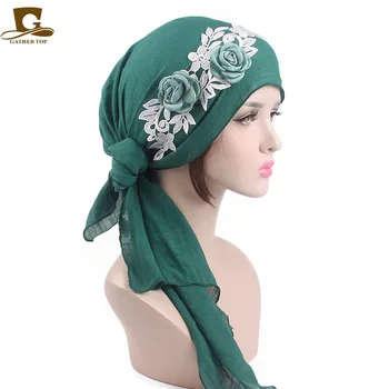 New 3D flower lace HeadScarf Chemo Cancer cap Cotton Stretch Women Headband Fascinator Hair Accessories Turban Headwear
New 3D flower lace HeadScarf Chemo Cancer cap Cotton Stretch Women Headband Fascinator Hair Accessories Turban Headwear