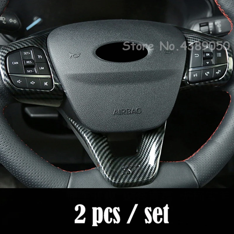 Для Ford Focus 2019 ABS матовая и углеродное волокно Кнопка рулевого колеса автомобиля
