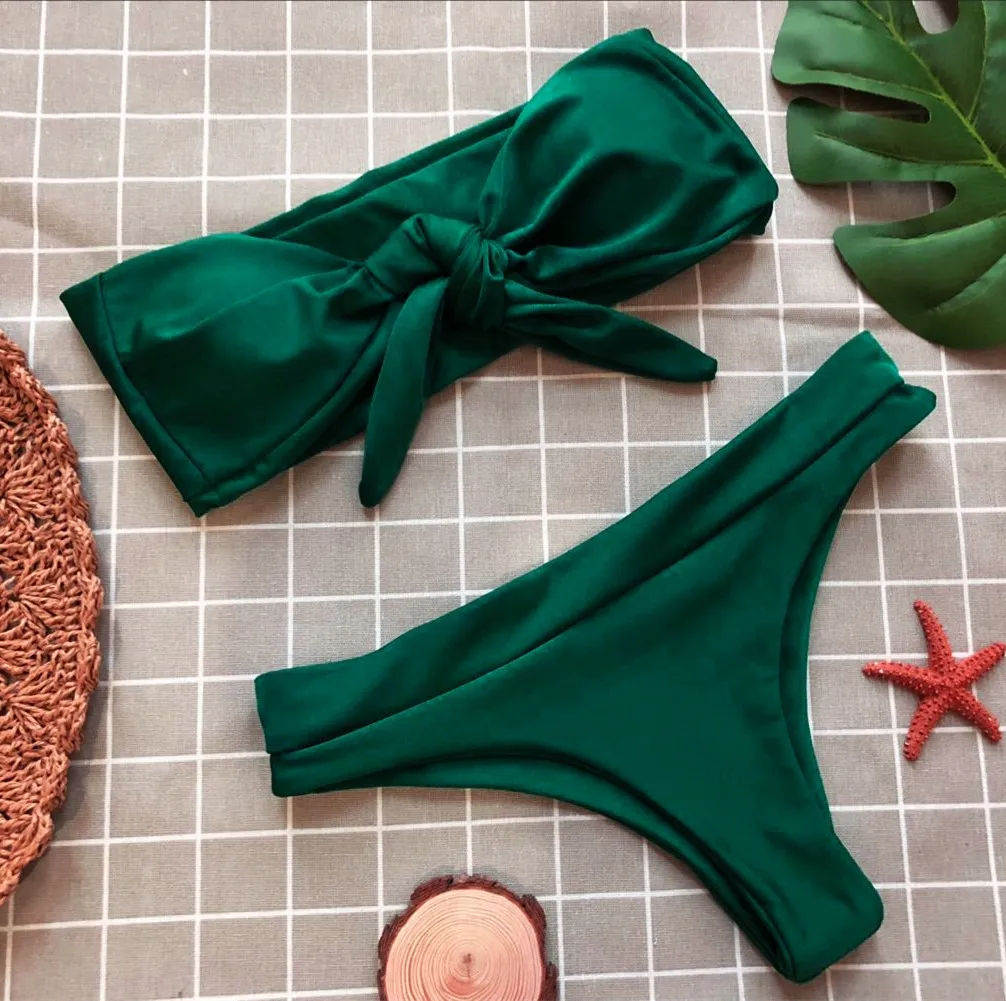 2018 New Sexy Swimwear Swimsuit Women Tie Strapless Bandeau Bikini Set Push Up Bathing Beachwear Biquini
2018 New Sexy Swimwear Swimsuit Women Tie Strapless Bandeau Bikini Set Push Up Bathing Beachwear Biquini