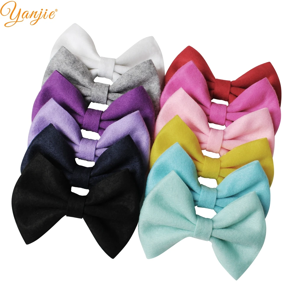 12pcs/lot 2019 Trendy 5" Soft Felt Non-woven Wool Hair Bow Barrette Women Hair Clip Kids Girl DIY Hair Accessories New Arrival
12pcs/lot 2019 Trendy 5" Soft Felt Non-woven Wool Hair Bow Barrette Women Hair Clip Kids Girl DIY Hair Accessories New Arrival