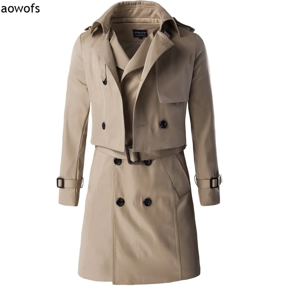 Fashion 2017 Aowofs Exclusive high-end two-piece Slim Fit trench coat long double-breasted gentleman British with waist belt
Fashion 2017 Aowofs Exclusive high-end two-piece Slim Fit trench coat long double-breasted gentleman British with waist belt