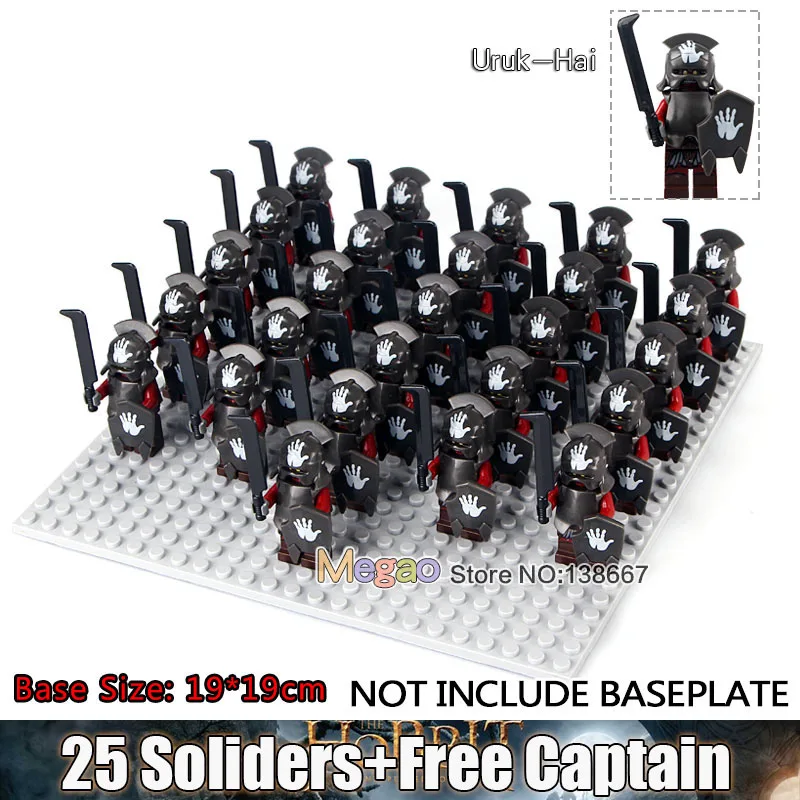 PG520 Uruk Hai 26pcs/lot Lord of the Rings Herr der Ringe lor022 Handprint Helmet Blocks Kids Toys Children Gift
PG520 Uruk Hai 26pcs/lot Lord of the Rings Herr der Ringe lor022 Handprint Helmet Blocks Kids Toys Children Gift