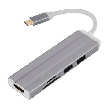 6 In 1 USB-C HUB 4K HD Video Audio Cable Adapte Type C to HDMI usb 3.0/usb 2.0 with SD/TF Card Reader Type C USB HUB
6 In 1 USB-C HUB 4K HD Video Audio Cable Adapte Type C to HDMI usb 3.0/usb 2.0 with SD/TF Card Reader Type C USB HUB