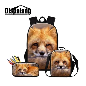 Dispalang 3Pcs/set Fox Women Backpack Large Capacity School Bags Animal Print Lunch Tote For Teenager Girls Student Schoolbag
Dispalang 3Pcs/set Fox Women Backpack Large Capacity School Bags Animal Print Lunch Tote For Teenager Girls Student Schoolbag