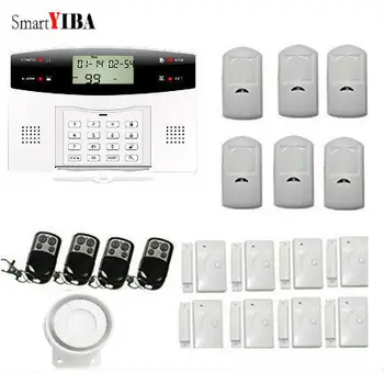 SmartYIBA Wired Wireless Home Security Voice Prompt GSM SMS Alarm LCD Screen 4 Band PIR Motion Alarm Door Gap Alarm Kits
SmartYIBA Wired Wireless Home Security Voice Prompt GSM SMS Alarm LCD Screen 4 Band PIR Motion Alarm Door Gap Alarm Kits