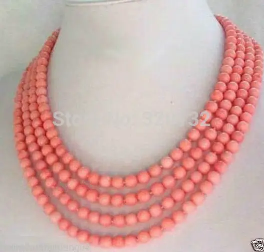 Hot sell Noble- hot sell new - Woman's Jewellery Fashion jewelry 4 Strands 6-7mm Pink Coral Necklace 16-19" Wholesale Silver hoo
Hot sell Noble- hot sell new - Woman's Jewellery Fashion jewelry 4 Strands 6-7mm Pink Coral Necklace 16-19" Wholesale Silver hoo