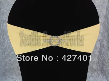 Hot Sale Light Yellow Spandex Bands / Lycra Band With Round Diamond Buckle With Pin For Wedding & Banquet
Hot Sale Light Yellow Spandex Bands / Lycra Band With Round Diamond Buckle With Pin For Wedding & Banquet