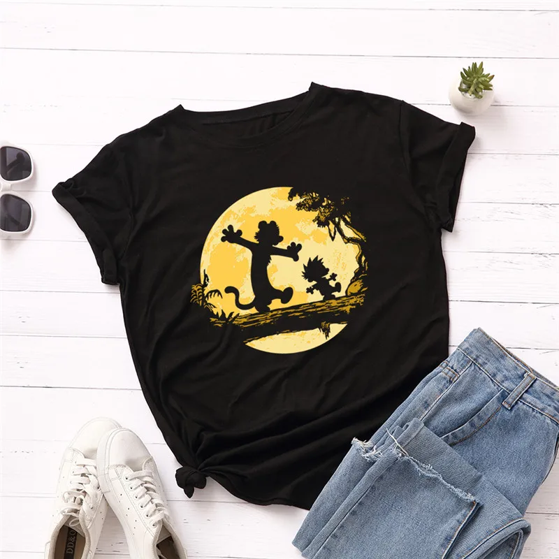 Plus Size S-5XL New Full Moon Print T Shirt Women Shirts 100% Cotton O Neck Short Sleeve Summer T-Shirt Tops Casual Tshirt
Plus Size S-5XL New Full Moon Print T Shirt Women Shirts 100% Cotton O Neck Short Sleeve Summer T-Shirt Tops Casual Tshirt