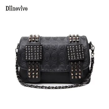 DIINOVIVO European and Americans Style Envelope Bags Fashion Skull Rivet Women Handbags Simple Brand Shoulder Bag WHDV0061
DIINOVIVO European and Americans Style Envelope Bags Fashion Skull Rivet Women Handbags Simple Brand Shoulder Bag WHDV0061