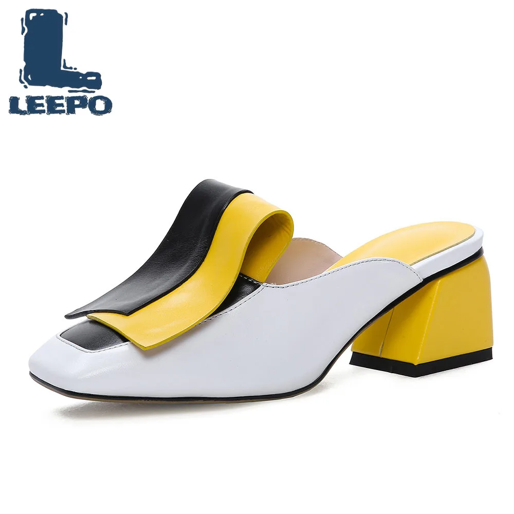 Mules Shoes Women Genuine Leather Summer Outdoor Slippers Woman High Heels Handmade Sandals Shoes Female Fashion Mules
Mules Shoes Women Genuine Leather Summer Outdoor Slippers Woman High Heels Handmade Sandals Shoes Female Fashion Mules